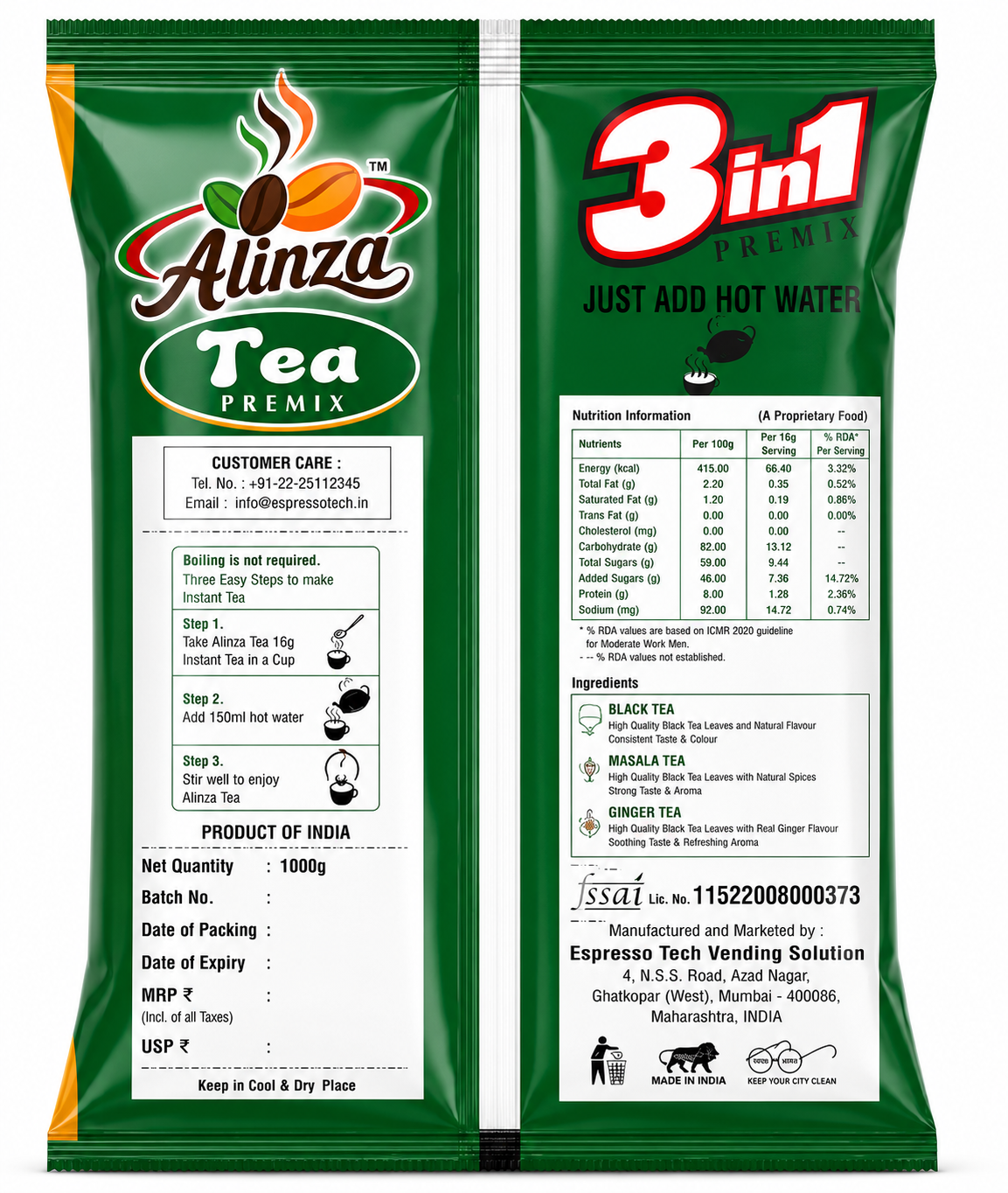 Elaichi Tea Instant Premix 1 KG view 2