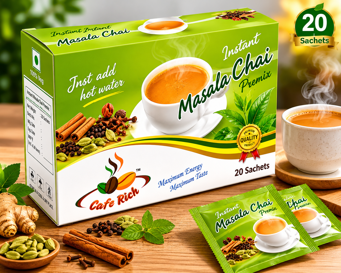 White Label 20 Sachets Box