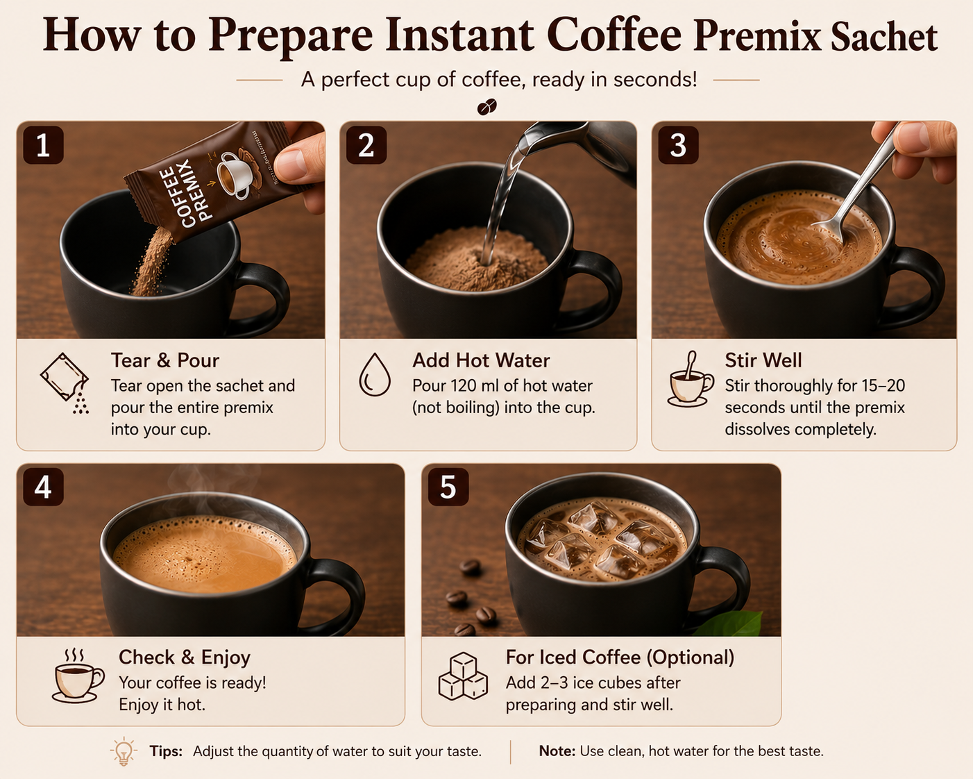 Premium Instant Coffee Premix – 20 Sachets view 2